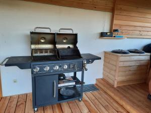 Kuchyň nebo kuchyňský kout v ubytování Jagdhaus im Grünen, mit Sauna