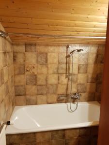 Koupelna v ubytování Landhaus Almrausch