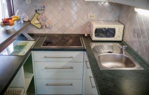 Kuchyň nebo kuchyňský kout v ubytování Apartments Debelić