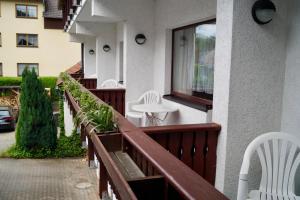 Balkón nebo terasa v ubytování Pension zum Ritter