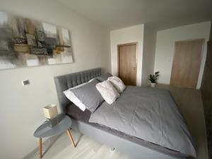 Posteľ alebo postele v izbe v ubytovaní Apartmán Champion