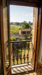 a view from a door of a window with a view at Apartamentos Casa Cabana in Cambados