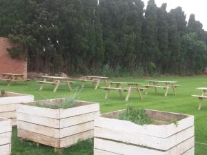 A garden outside La Masia