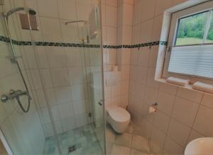Kúpeľňa v ubytovaní Romantik Pension Lehrberg