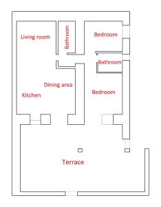 Plán poschodí v ubytovaní Apartments Trlika