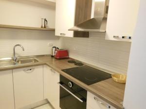 Kuchyň nebo kuchyňský kout v ubytování Apartma Jadran