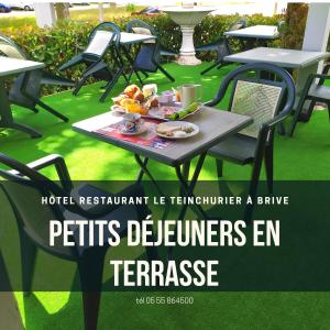 a flyer for a hotel restaurant ie furnitureeter a beginners at Logis Hotel Noemys Brive - Restaurant Le Teinchurier in Brive-la-Gaillarde +35 photos