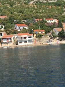un grupo de casas en la orilla de un cuerpo de agua en Silva, en Barić Draga