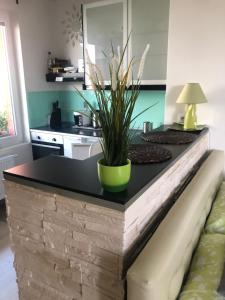 Dapur atau dapur kecil di Bastien Studio near Airport