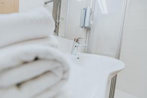 Koupelna v ubytování Hotel Silberfux