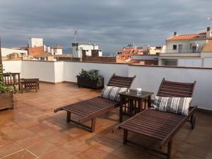 Balkón alebo terasa v ubytovaní Apartament cèntric vora la platja
