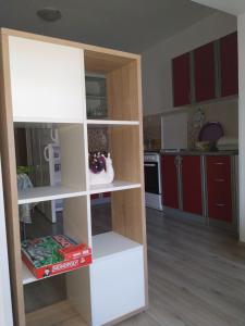 Kuchyň nebo kuchyňský kout v ubytování Apartments ZP44