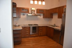 Kuchyň nebo kuchyňský kout v ubytování Lovecký Apartmán na náměstí ve Frenštátě pod Radhoštěm