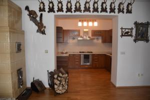 Kuchyň nebo kuchyňský kout v ubytování Lovecký Apartmán na náměstí ve Frenštátě pod Radhoštěm + 22 fotografií