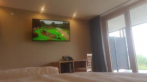 TV a/nebo společenská místnost v ubytování Aparthotel Malga