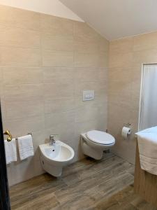 a bathroom with a toilet and a sink at Agriturismo Tenuta Villa Catena in Paglieta