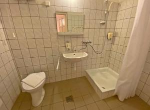 Koupelna v ubytování Hotel Magnólia