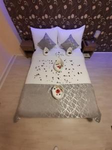 Postel nebo postele na pokoji v ubytování Apartmani CENTAR- Smederevo