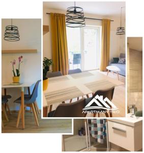 Postel nebo postele na pokoji v ubytování Apartmány Trio Horní Maršov