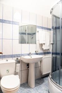 Koupelna v ubytování Pensiunea Lms