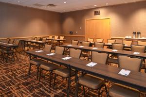 a conference room with tables and chairs in it at Holiday Inn Express Breezewood, an IHG Hotel in Breezewood
