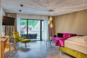Postel nebo postele na pokoji v ubytování Hotel Lipmann "Am Klosterberg"
