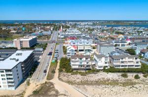 an aerial view of a city with buildings at Atlantic Coast Inn in Fenwick Island