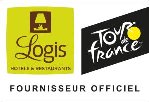 twee logo's voor een hotel en restaurant bij Hôtel Saint Martin in Orléans