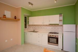 Kuchyň nebo kuchyňský kout v ubytování Apartments Ivo