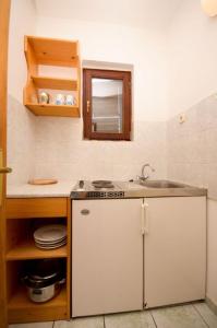 Kuchyň nebo kuchyňský kout v ubytování Apartments Ivo