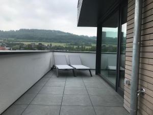 Balkón nebo terasa v ubytování Penthouse Lebierre