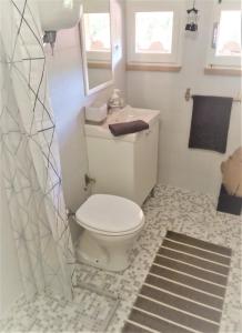 a bathroom with a toilet and a sink at La Mansarda vicino alla stazione in Perugia