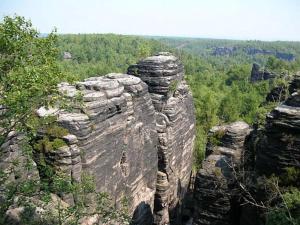 a rock formation on the side of a mountain at Climb And Bike in Tisá