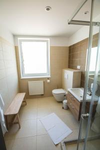A bathroom at Apartmány Pemag Mikulov
