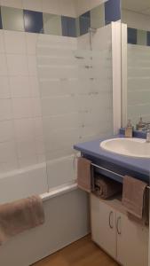 Kúpeľňa v ubytovaní Berge du Rhône, beau studio, proximité immédiate Universités Lyon 2 et Lyon 3, centre Lyon