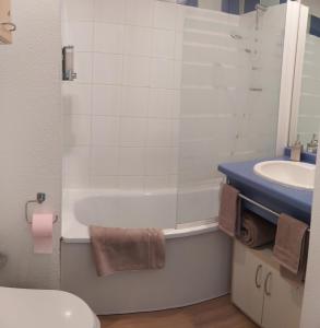 Kúpeľňa v ubytovaní Berge du Rhône, beau studio, proximité immédiate Universités Lyon 2 et Lyon 3, centre Lyon