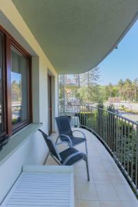 Balkon lub taras w obiekcie Apartamenty Świnoujście - Apartament wiosenny Rezydencja Żeromskiego