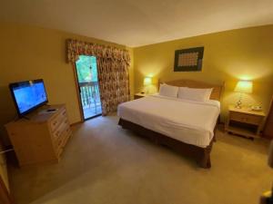 a bedroom with a large bed and a television at Fairway Forest in Sapphire