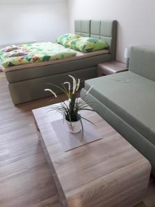 Postel nebo postele na pokoji v ubytování Penzion Na Hrazi