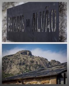 a sign with the name of a mountain at Beirais do Alvão in Vila Real