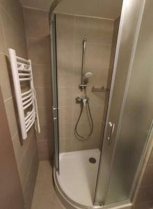 A bathroom at Napsugár Apartman Ezüstpart
