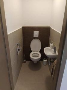 A bathroom at Napsugár Apartman Ezüstpart Még 14 kép