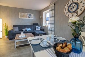 Χώρος καθιστικού στο Ferienwohnung Ostfriesentraum