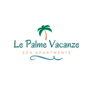 a palm tree logo with the words la palma vazquez sea apartments at Le Palme Vacanze in Trappeto