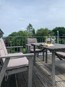 Balkón nebo terasa v ubytování Ferienwohnung Wrangelstrasse 21a