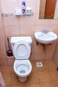 un baño con inodoro y lavabo en Kasty L Studios and Apartments, en Nairobi 3 fotos más