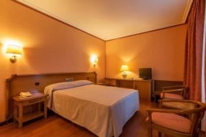 Postel nebo postele na pokoji v ubytování Hospedium Hotel Europa Centro