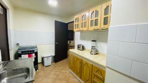 Kjøkken eller kjøkkenkrok på Cabañas Del Maule II