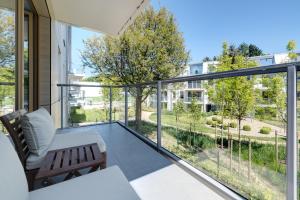Balkón alebo terasa v ubytovaní 3 City apartments - Syma