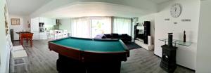 MadalenaにあるCasa do Cerroのビリヤード台のあるリビングルーム